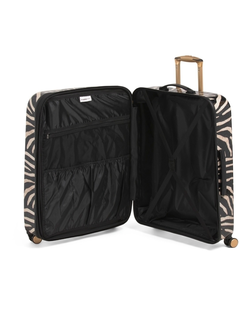 Black & Cream Zebra Print Hardside Luggage 29" It Luggage - Picture 3 of 3